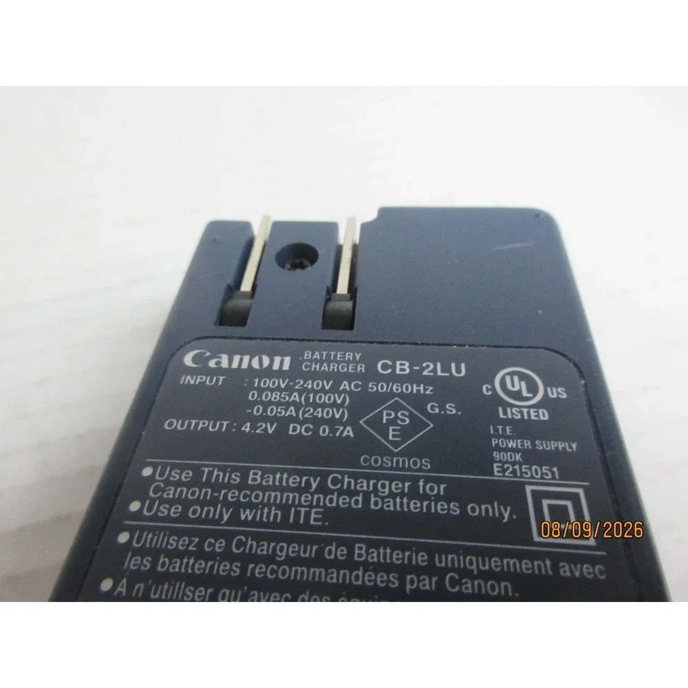Canon CB-2LU Battery Charger for NB-3L PowerShot Digital Cameras Genuine